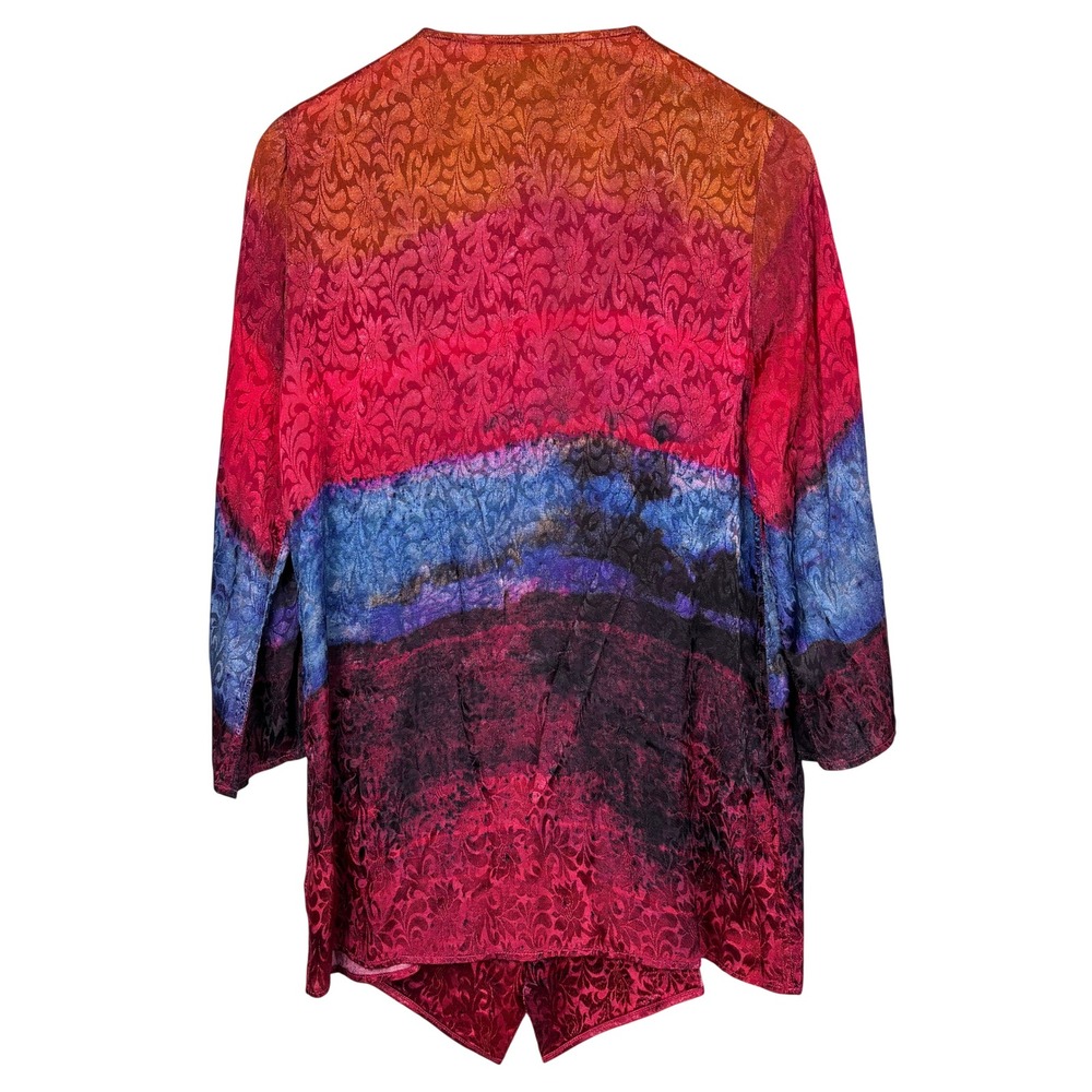 Soft Surroundings Womens Kimono Topper Cardigan Sz M Festival Flowy Layering - Picture 3 of 10
